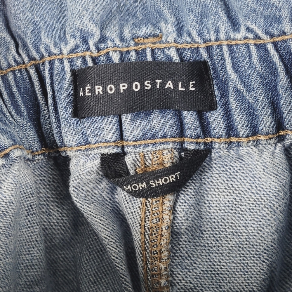 AEROPOSTALE High Rise Paperbag Jean Shorts Size 8 - Picture 7 of 8